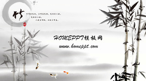 background bambu angin Cina PPT Template Download