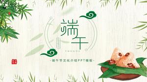Bamboo leaf scorpion fresh Dragon Boat Festival PPT template
