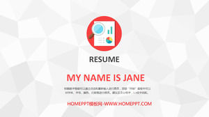 Beautiful and practical LOW style personal resume PPT template