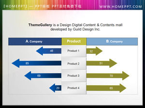 contrast bidirectional cu material PPT săgeată