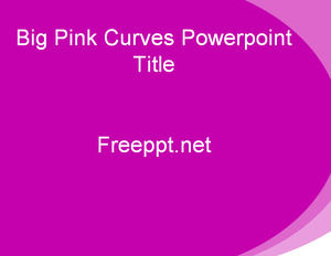 Big Pink Curbe PowerPoint