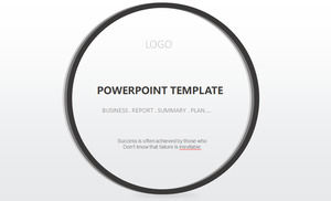 Schwarz-Weiß-einfachen Ring Hintergrund europäischen und amerikanischen Geschäft PPT-Vorlage, einfache PPT Vorlage Download bereit