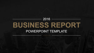 Gaya hitam dan putih template laporan bisnis tingkat lanjut PPT