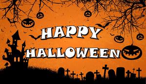 Nero e giallo con modello Happy Halloween PPT