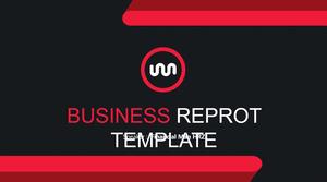 검은 색 빨간색 간단한 분위기 비즈니스 보고서 PPT 템플릿