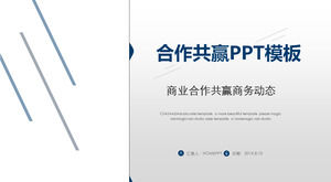 azul calmo dinâmica PPT modelo de negócios download gratuito
