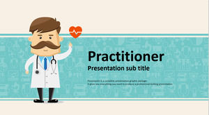 Blue Cartoon Doctor Background Medical Hospital PPT Template Free Download