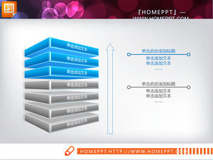 Blue Crystal Stereoscopic Отношения PowerPoint Диаграмма Скачать