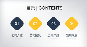 Niebieski płaski profil firmy Tabela PPT Daquan