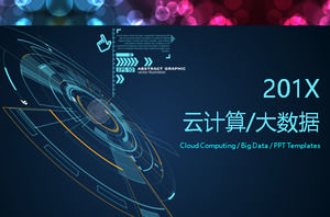 Azul plano translúcido estilo internet industria PPT chart Daquan