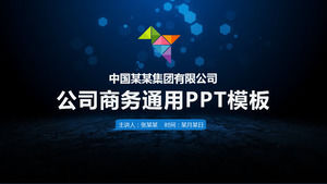 Biru laporan bisnis umum Template PPT