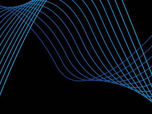 Linhas azuis no modelo powerpoint fundo preto