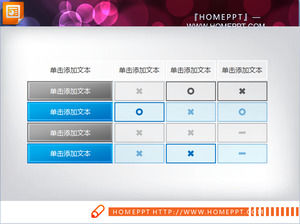 Azul prática Formulário de Dados PPT Chart Download
