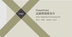 Modelo de PPT de livro de planejamento de plano de marketing de marca