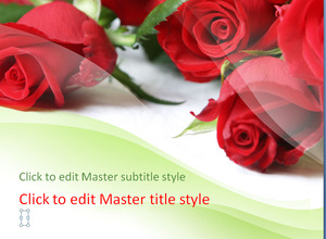 明亮的玫瑰浪漫的背景幻灯片模板下载