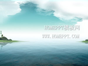 Brighter future natural style tourism PPT template download