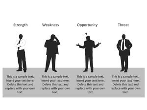 Modèle de PPT pour l'analyse de la silhouette des gens d'affaires