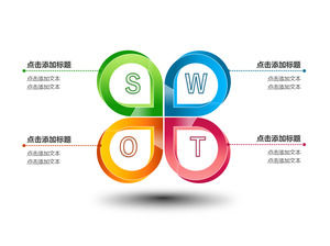Butterfly Shape SWOT Analysis PPT Graphics