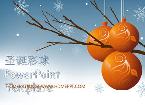 Cartoon ball background with Christmas slideshow template