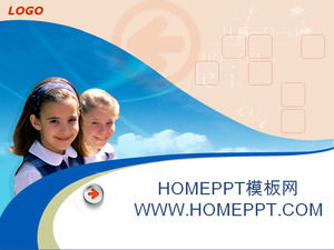 Anak-anak PPT pendidikan Template gambar latar belakang Download