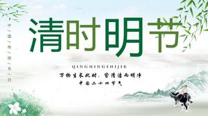 Festival de Ching Ming Historia Cultural Plantilla PPT de Aduanas