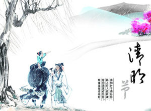 "Ching Ming" tema festivali slayt şablonu