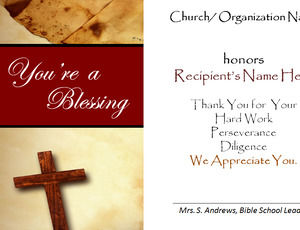 Christian Blessing Certificate