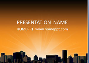 City of sunset building class PPT template