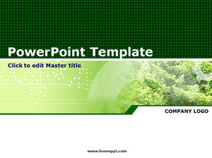 Klasyczna zielona roślina PPT szablon do pobrania