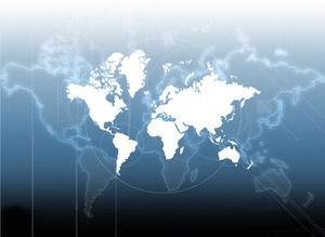 العالم الكلاسيكي خريطة خلفية قالب PPT الأعمال