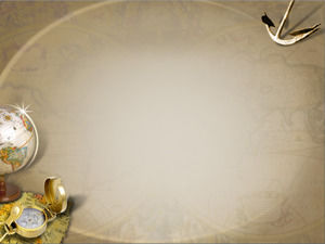 Classical style globe PPT background picture