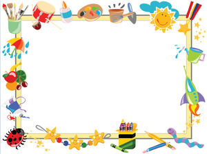 Color cartoon drawing tool background background slideshow background image