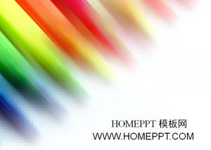 彩色條紋背景藝術設計PPT模板