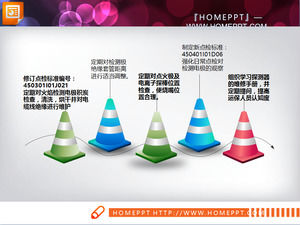 Цвет фона трафика Барьерный Шаблон PowerPoint Блок-схема