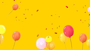五颜六色的气球PPT背景图片