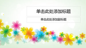 Gambar latar belakang mimpi bunga berwarna-warni PPT