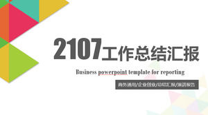 Bunte Stil Business Boutique Arbeit Zusammenfassung Bericht Bericht PPT-Vorlage