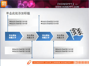 Creative small flag Slide flow chart material