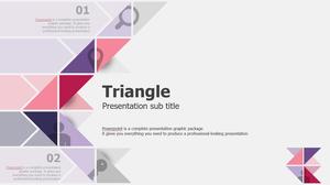 Modello PPT di design a tema triangolo creativo