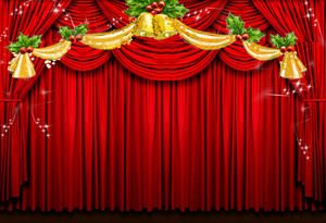 Curtain background dynamic Christmas PPT background template