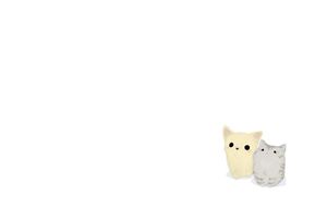 Cute cat kitten PPT background picture