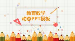 قلم رصاص لطيف التدريس المناهج التعليمية قالب PPT