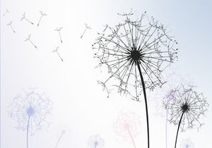 Dandelion abstraktes Werk PPT Hintergrundbild