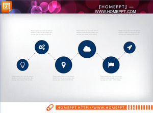 Dunkelblaue flache Business-PPT-Chart Daquan