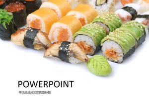 Delicious Japanese Sushi PPT Background Picture