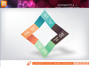 Rautenförmige Kombination von PPT Diagramm Material