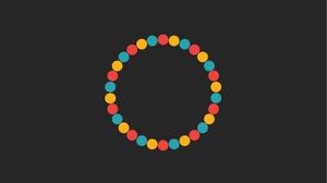 Dynamically rotating colored dot PPT animation