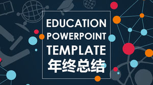 Education industry creative flat style colorful dots colorful PPT template