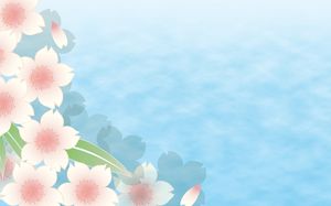 Elegant cartoon flower PPT background picture