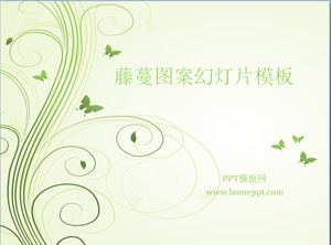 Elegant green vines background art cartoon slideshow template download